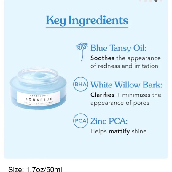Herbivore Aquarius Pore Purifying Clarity Cream ➿ - Picture 3 of 6